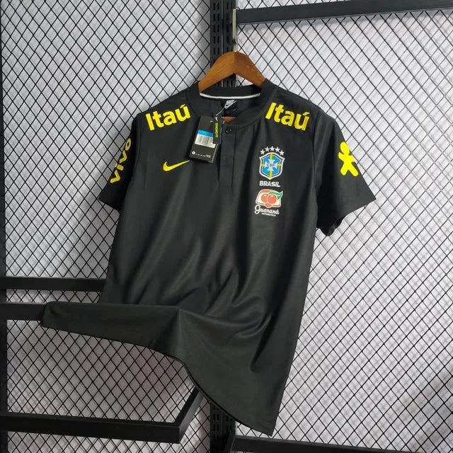 Camisa Brasil Polo - Torcedor Masculina Preta - Camisa de Time Oficial - Buyit