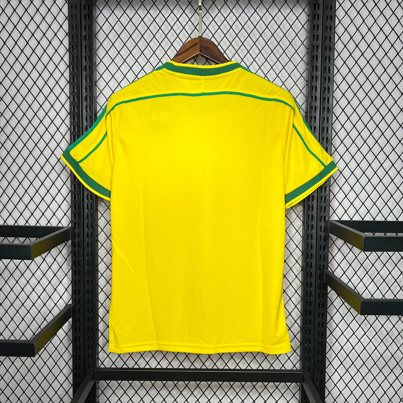 Camisa Brasil Retrô Home 1998 - Torcedor Masculina Amarela - Camisa de Time Oficial - Buyit