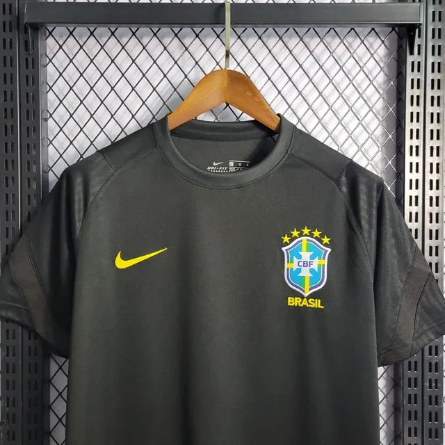 Camisa Brasil Treino 21/22 - Torcedor Masculina Preta - Camisa de Time Oficial - Buyit