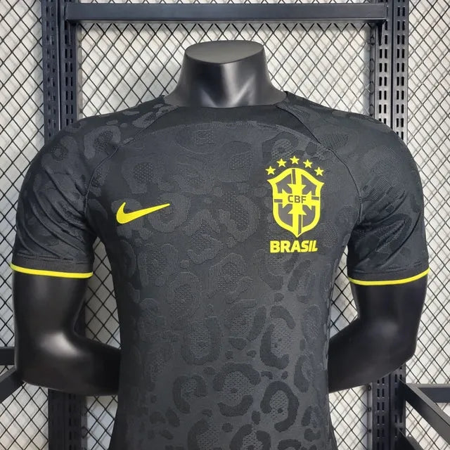 Camisa Brasil Treino 22/23 - Jogador Masculina Preta - Camisa de Time Oficial - Buyit