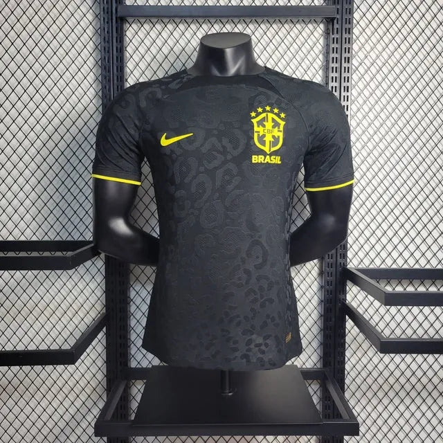 Camisa Brasil Treino 22/23 - Jogador Masculina Preta - Camisa de Time Oficial - Buyit