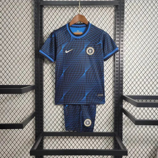 Camisa Chelsea Away 23/24 - Torcedor Infantil Azul Escuro - Camisa de Time Oficial - Buyit