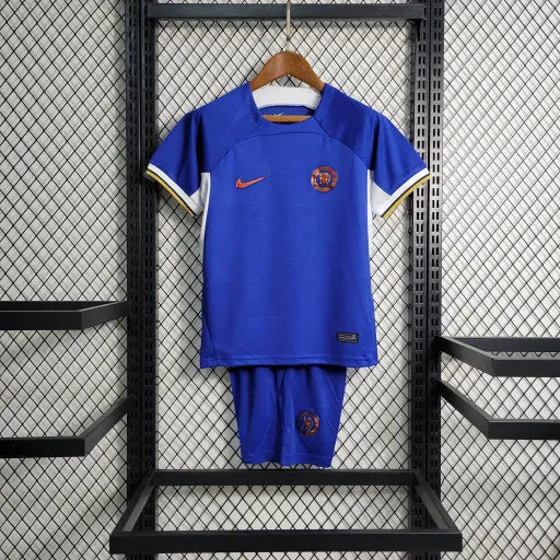 Camisa Chelsea Home 23/24 - Torcedor Infantil Azul Refletiva - Camisa de Time Oficial - Buyit