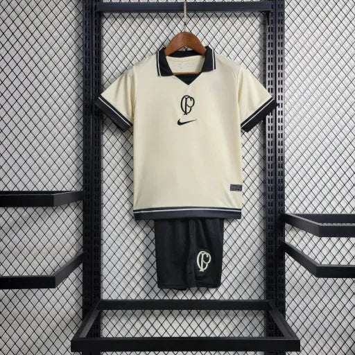 Camisa Corinthians Away IV 23/24 - Torcedor Infantil Bege - Camisa de Time Oficial - Buyit