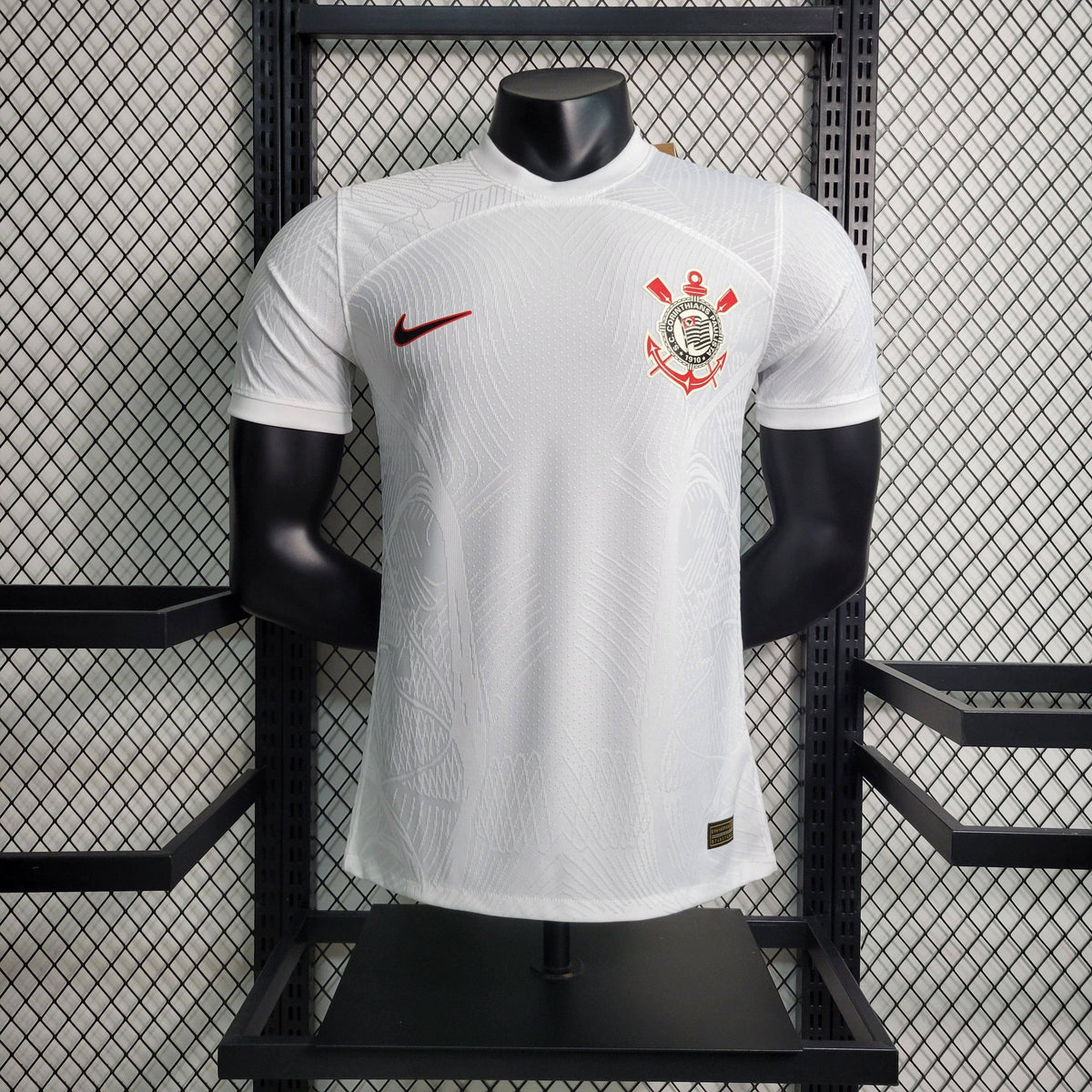 Camisa Corinthians Home 23/24 - Jogador Masculina Branca - Camisa de Time Oficial - Buyit