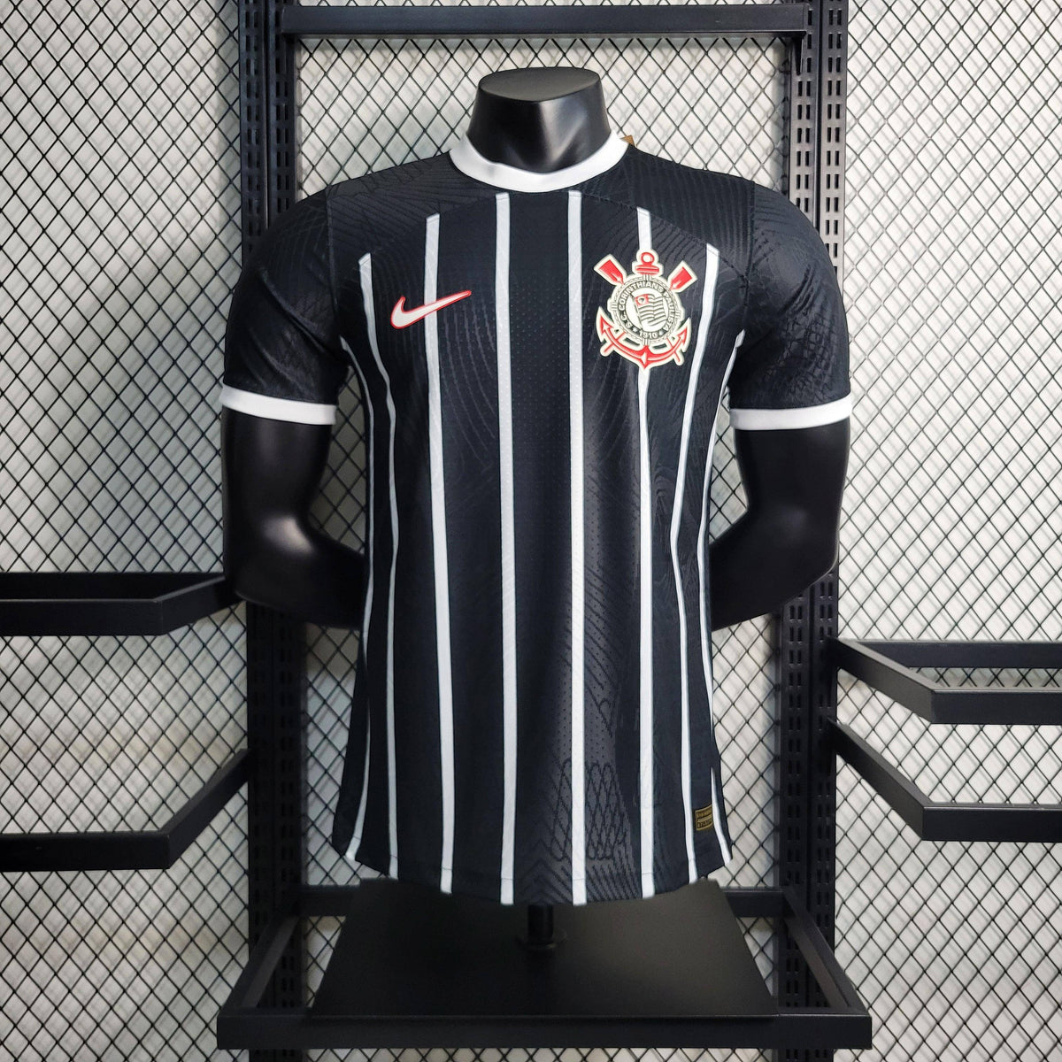 Camisa Corinthians Home 23/24 - Jogador Masculina Preta - Camisa de Time Oficial - Buyit