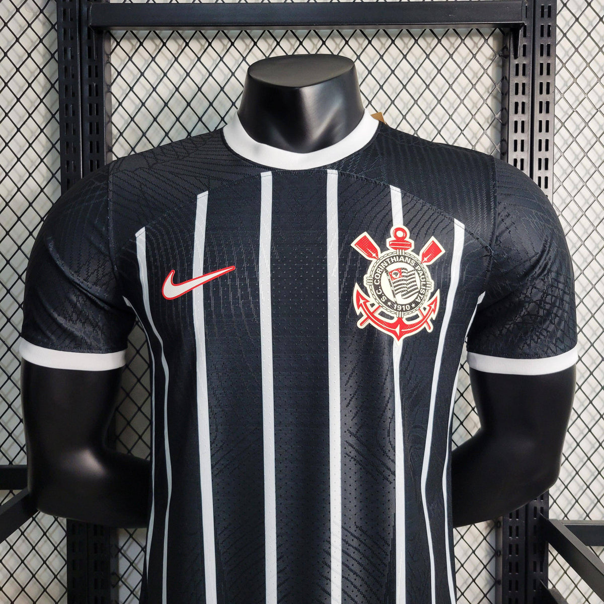 Camisa Corinthians Home 23/24 - Jogador Masculina Preta - Camisa de Time Oficial - Buyit