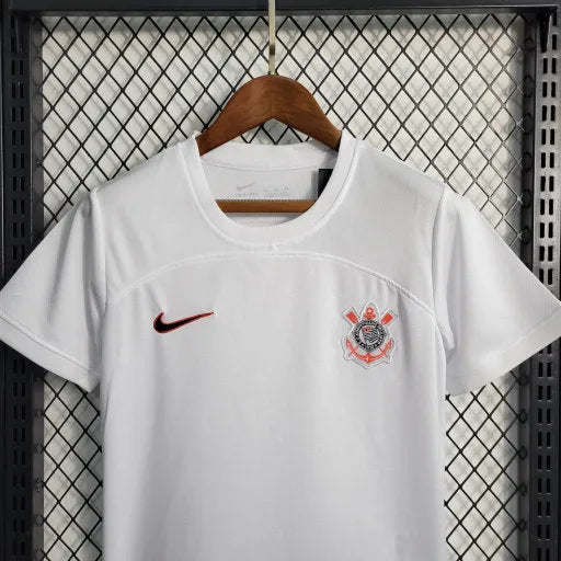 Camisa Corinthians Home 23/24 - Torcedor Infantil Branca - Camisa de Time Oficial - Buyit