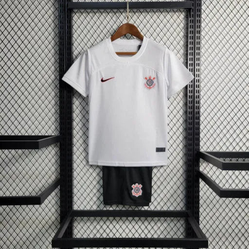 Camisa Corinthians Home 23/24 - Torcedor Infantil Branca - Camisa de Time Oficial - Buyit