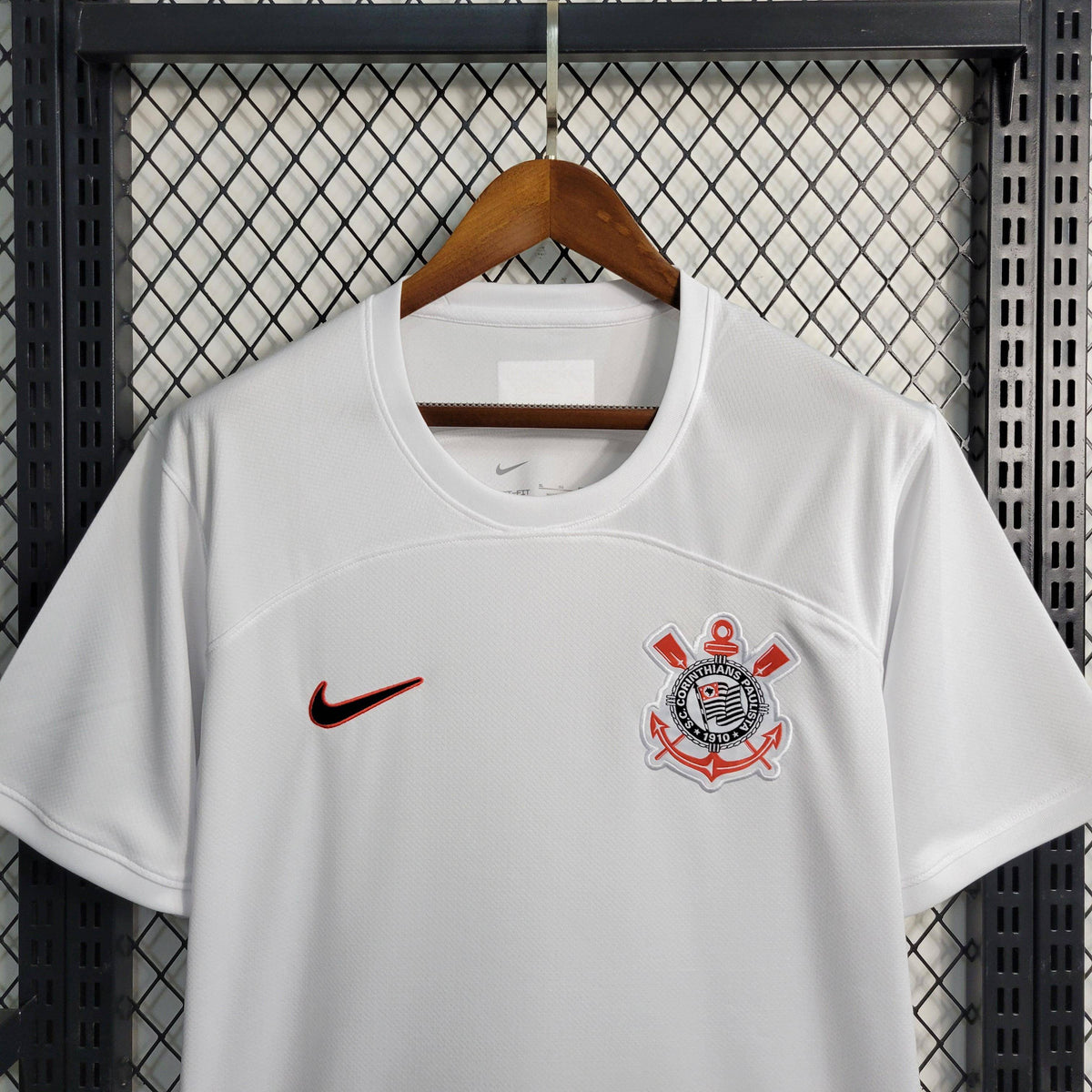 Camisa Corinthians Home 23/24 - Torcedor Masculina Branca - Camisa de Time Oficial - Buyit