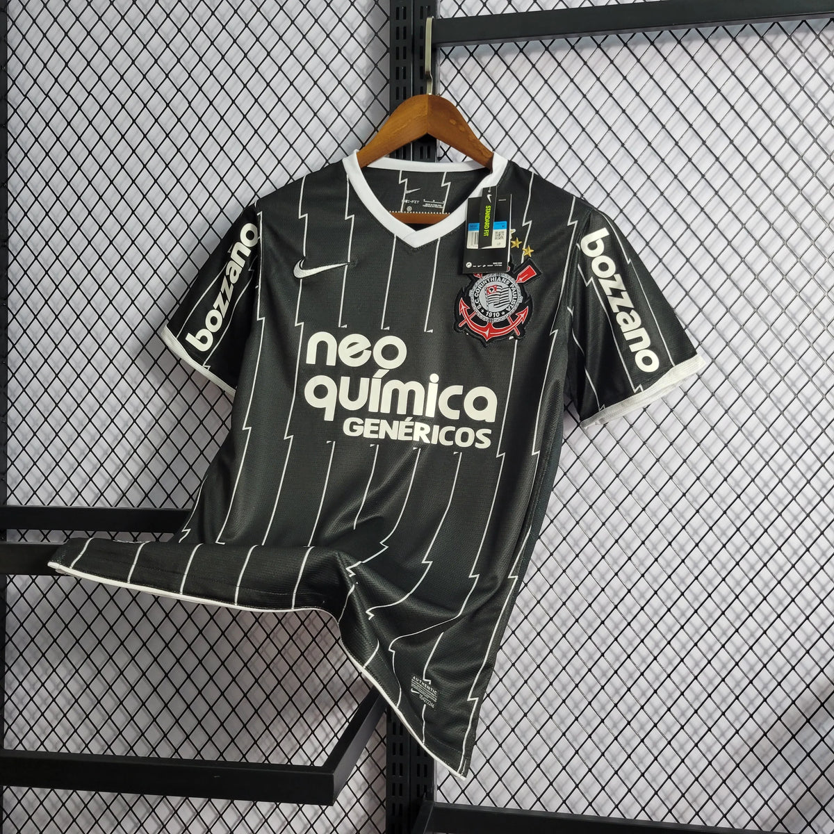 Camisa Corinthians Retrô Away 11/12 - Torcedor Masculina Preta - Camisa de Time Oficial - Buyit