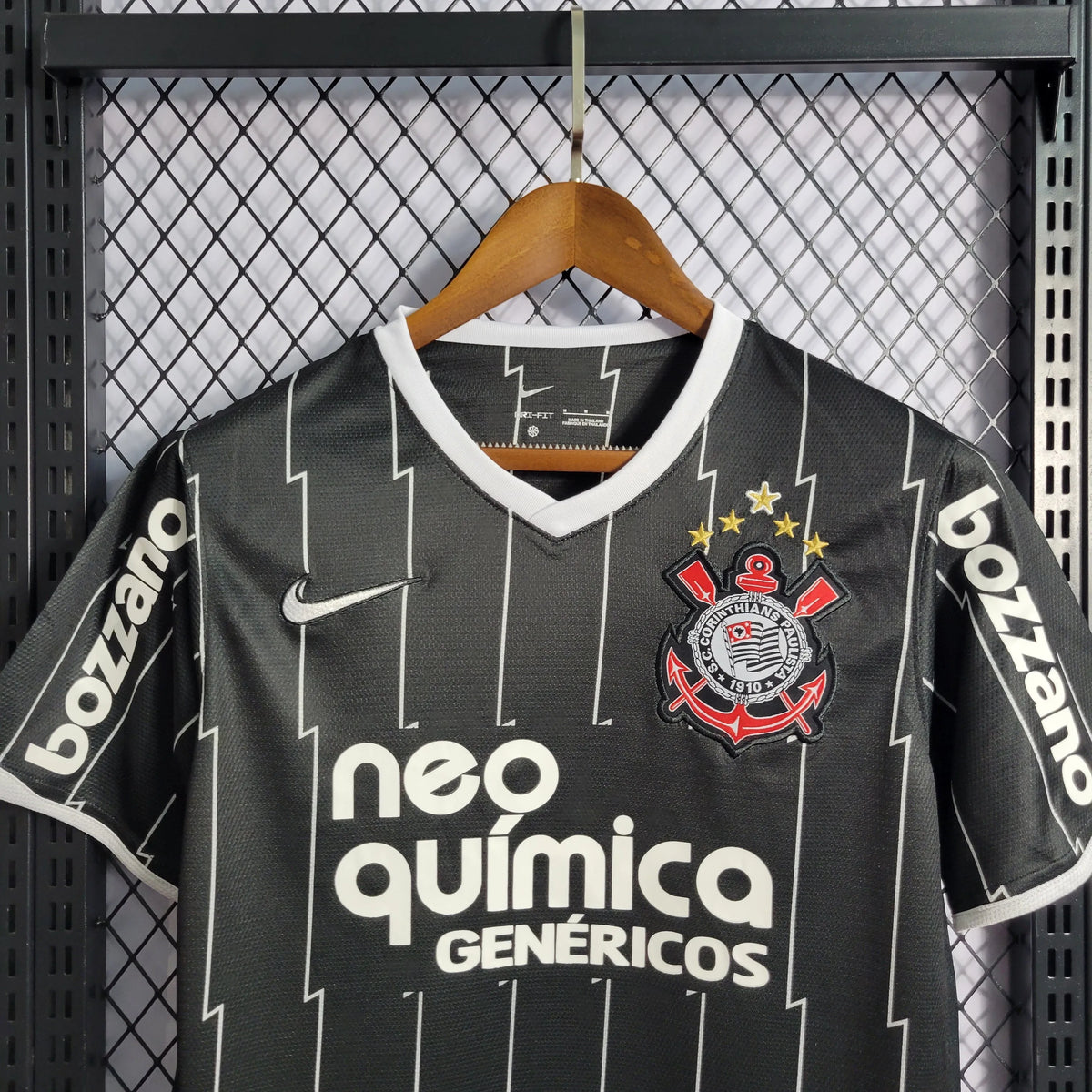 Camisa Corinthians Retrô Away 11/12 - Torcedor Masculina Preta - Camisa de Time Oficial - Buyit