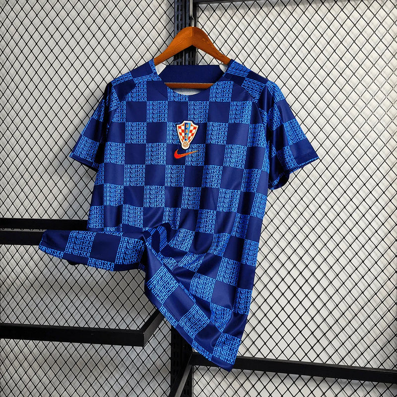 Camisa Croácia Treino 22/23 - Torcedor Masculina Azul - Camisa de Time Oficial - Buyit