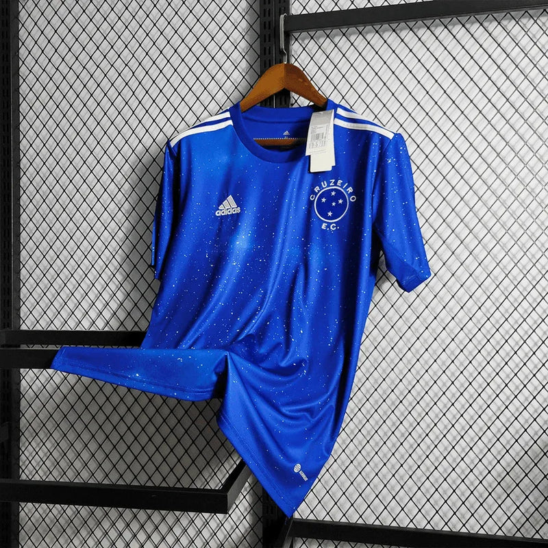 Camisa Cruzeiro Home 22/23 - Torcedor Masculina Azul - Camisa de Time Oficial - Buyit