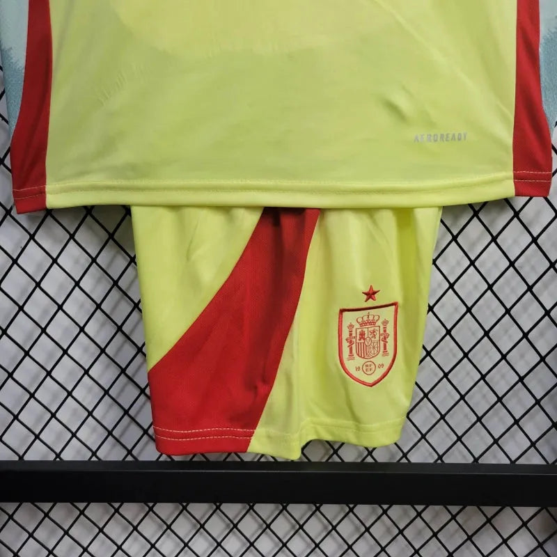 Camisa Espanha Away 24/25 - Torcedor Infantil Amarela - Camisa de Time Oficial - Buyit