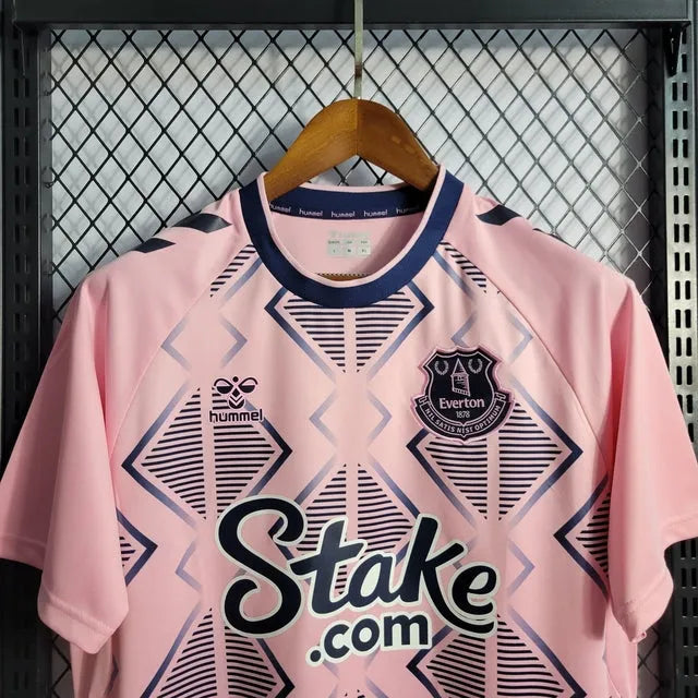 Camisa Everton Away 22/23 - Torcedor Masculina Rosa - Camisa de Time Oficial - Buyit