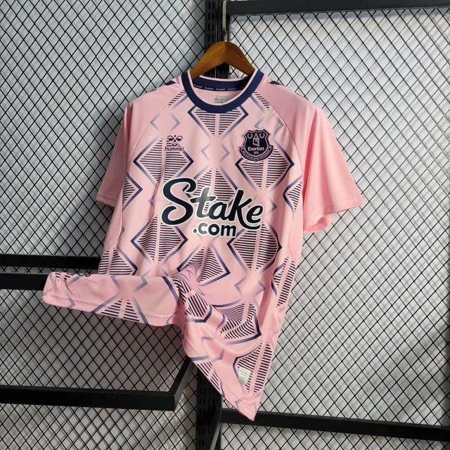 Camisa Everton Away 22/23 - Torcedor Masculina Rosa - Camisa de Time Oficial - Buyit