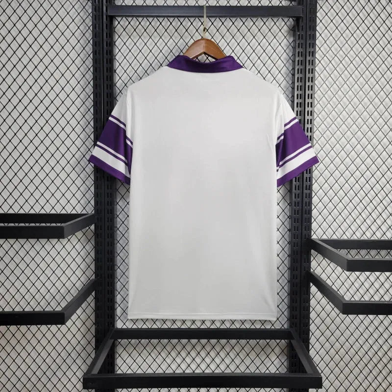 Camisa Fiorentina Away Retrô 1984/85 - Torcedor Masculina Branca OPEL - Camisa de Time Oficial - Buyit