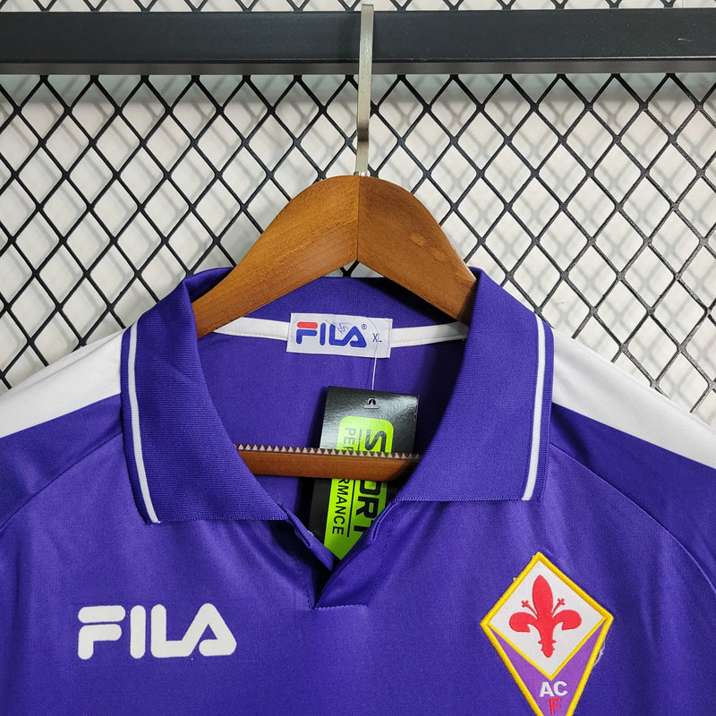 Camisa Fiorentina Home Retrô 98/99 - Torcedor Masculina Roxa Nintendo - Camisa de Time Oficial - Buyit