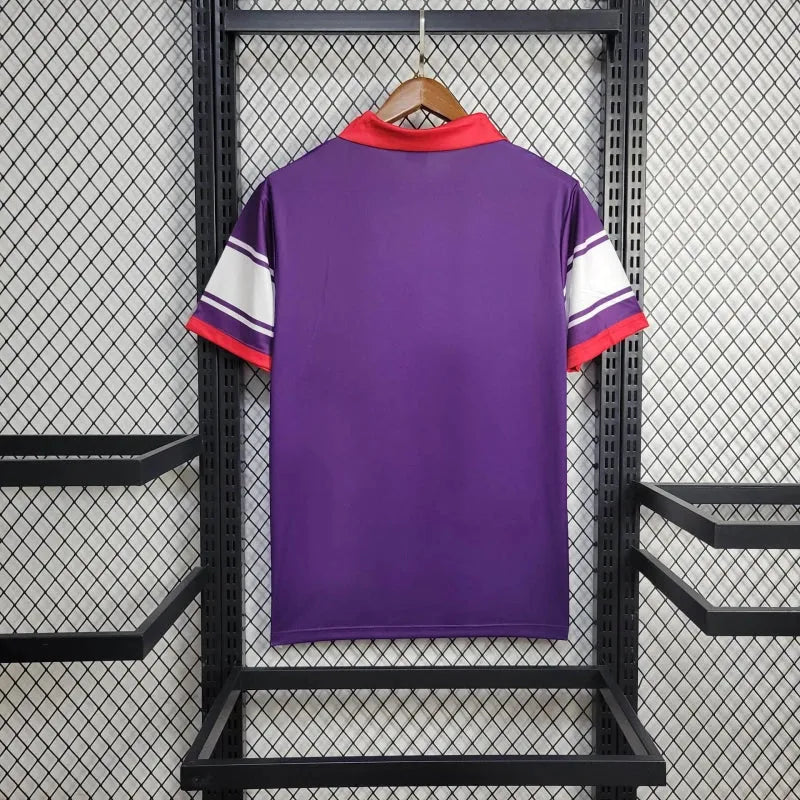 Camisa Fiorentina Home Retrô 1984/85 - Torcedor Masculina Roxa OPEL - Camisa de Time Oficial - Buyit