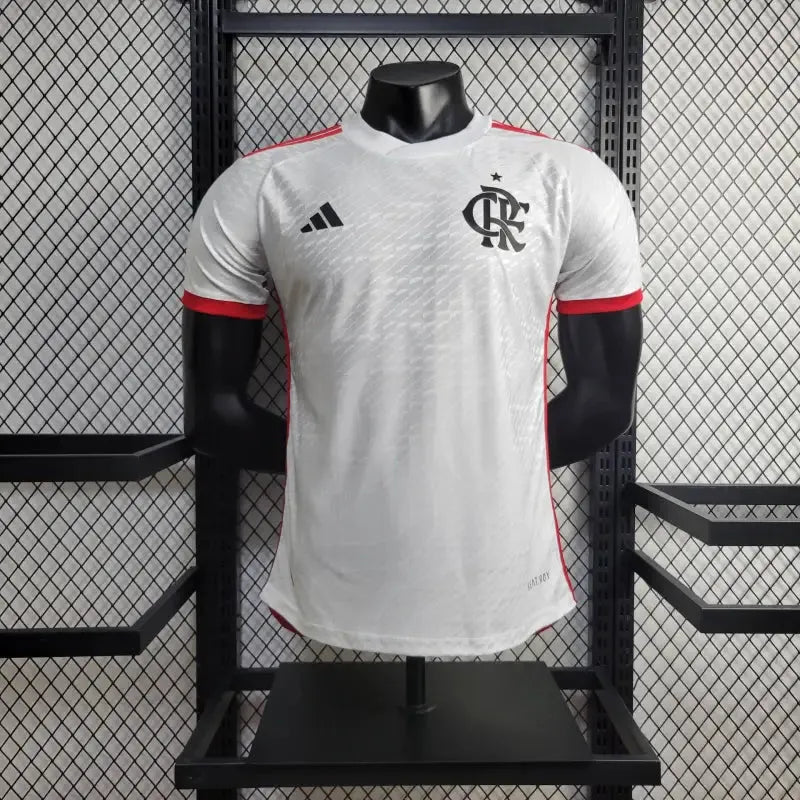 Camisa Flamengo Away 24/25 - Jogador Masculina Branca + Todos Patrocínios - Camisa de Time Oficial - Buyit