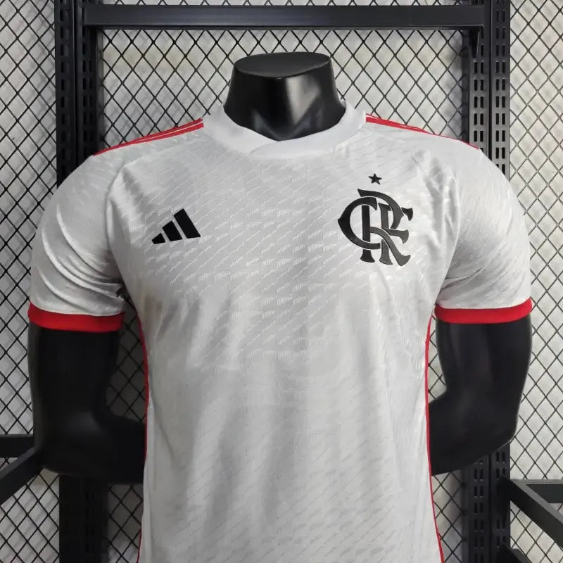 Camisa Flamengo Away 24/25 - Jogador Masculina Branca + Todos Patrocínios - Camisa de Time Oficial - Buyit