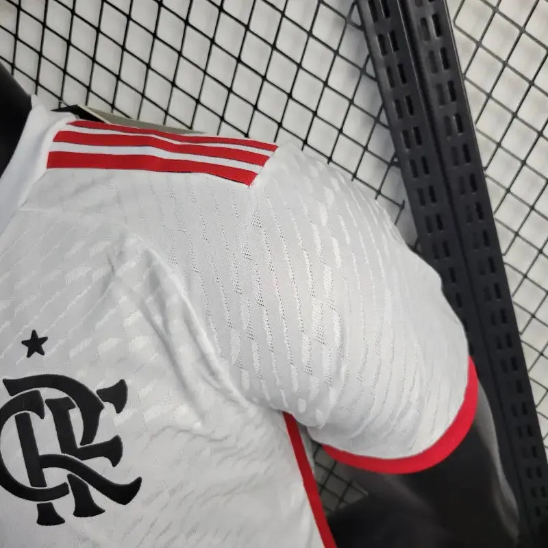 Camisa Flamengo Away 24/25 - Jogador Masculina Branca + Todos Patrocínios - Camisa de Time Oficial - Buyit