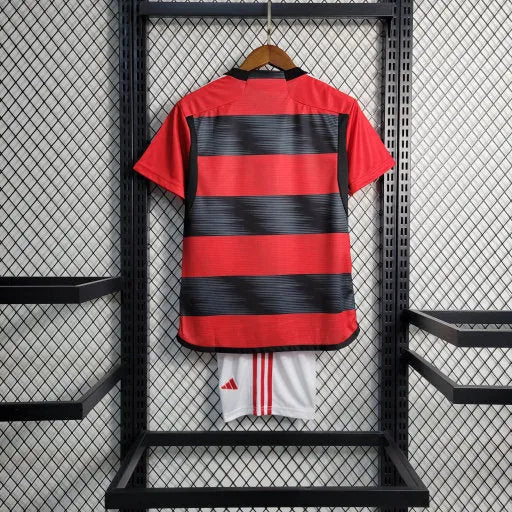 Camisa Flamengo Home 23/24 - Torcedor Infantil Vermelha e Preta - Camisa de Time Oficial - Buyit