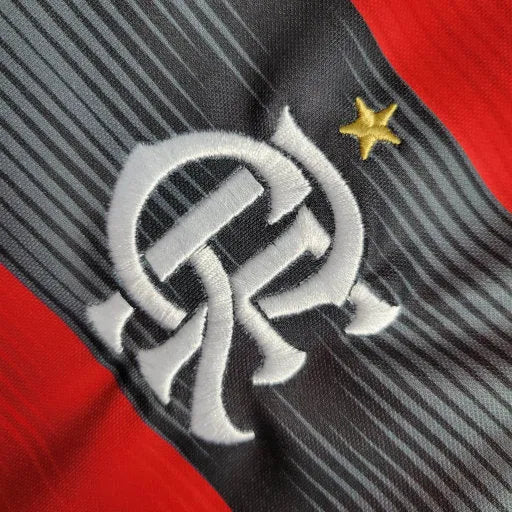 Camisa Flamengo Home 23/24 - Torcedor Infantil Vermelha e Preta - Camisa de Time Oficial - Buyit