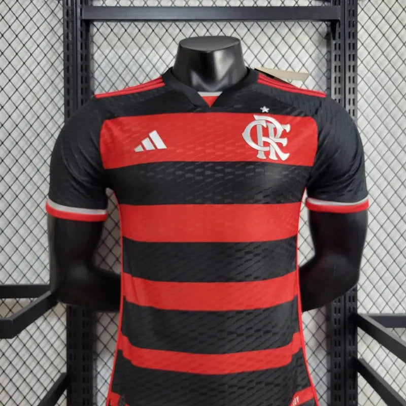 Camisa Flamengo Home 24/25 - Jogador Masculina + Patch Two Nations, One Passion - Camisa de Time Oficial - Buyit