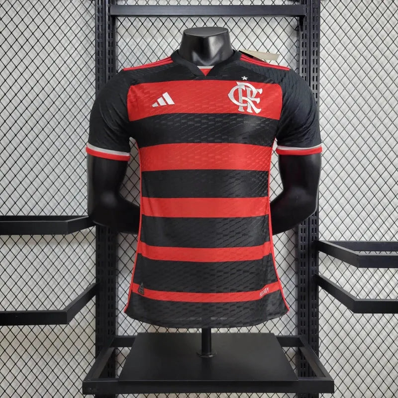 Camisa Flamengo Home 24/25 - Jogador Masculina + Patch Two Nations, One Passion - Camisa de Time Oficial - Buyit