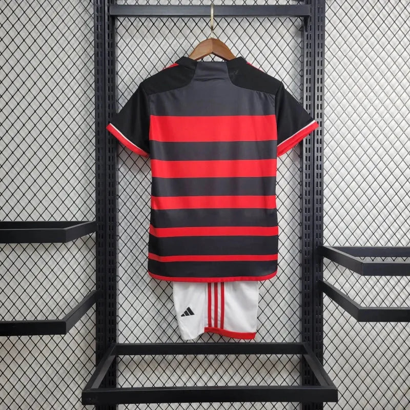 Camisa Flamengo Home 24/25 - Torcedor Infantil Vermelha e Preta - Camisa de Time Oficial - Buyit