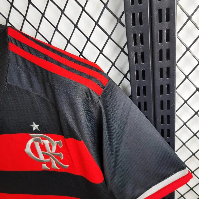 Camisa Flamengo Home 24/25 - Torcedor Masculina + Patch Two Nations, One Passion - Camisa de Time Oficial - Buyit