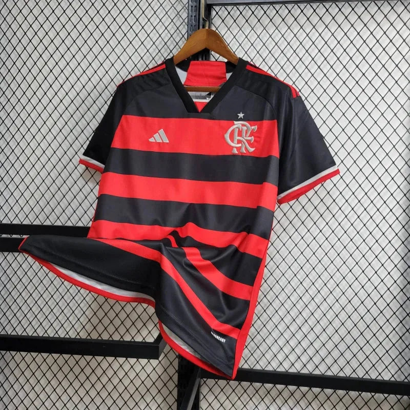 Camisa Flamengo Home 24/25 - Torcedor Masculina + Patch Two Nations, One Passion - Camisa de Time Oficial - Buyit