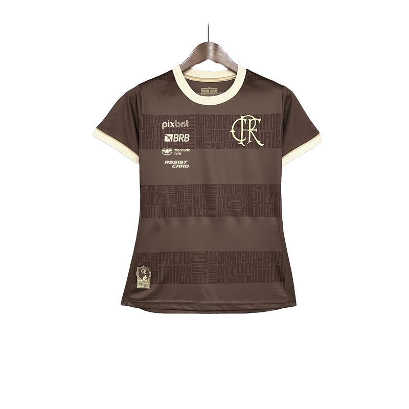 Camisa Flamengo Identidade Novembro Negro 24/25 - Torcedor Feminina - Camisa de Time Oficial - Buyit