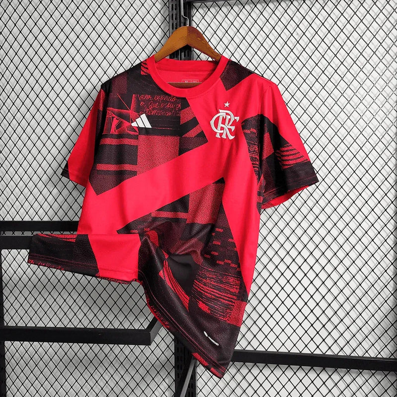 Camisa Flamengo Pré-Jogo 23/24 - Torcedor Masculina - Camisa de Time Oficial - Buyit