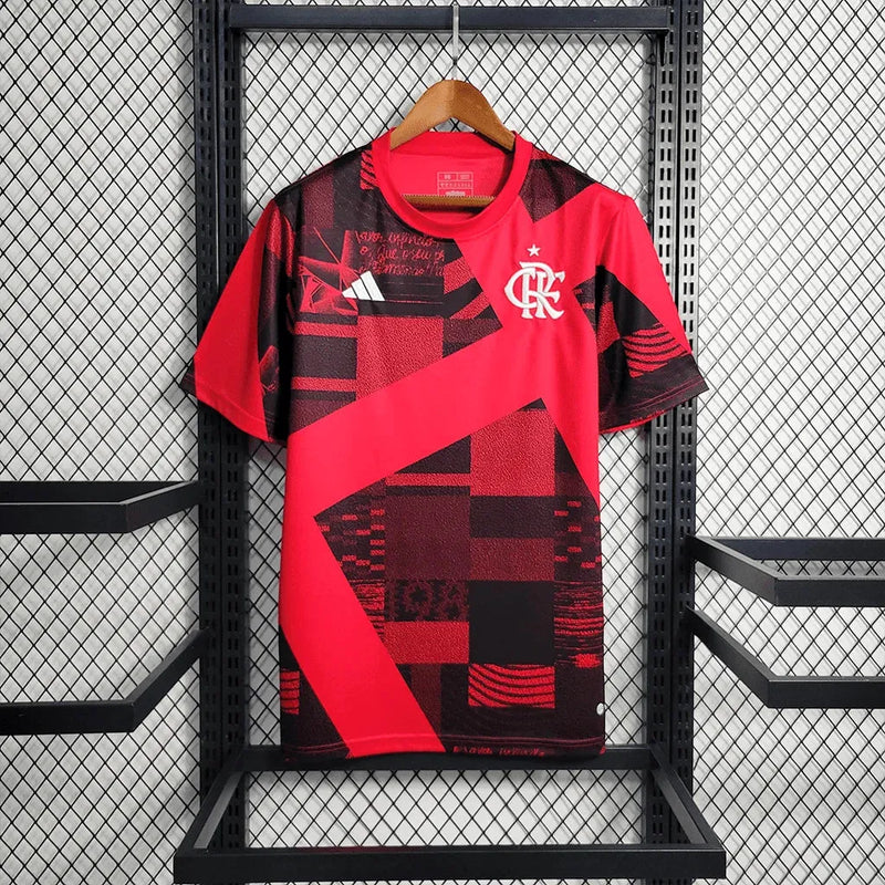 Camisa Flamengo Pré-Jogo 23/24 - Torcedor Masculina - Camisa de Time Oficial - Buyit