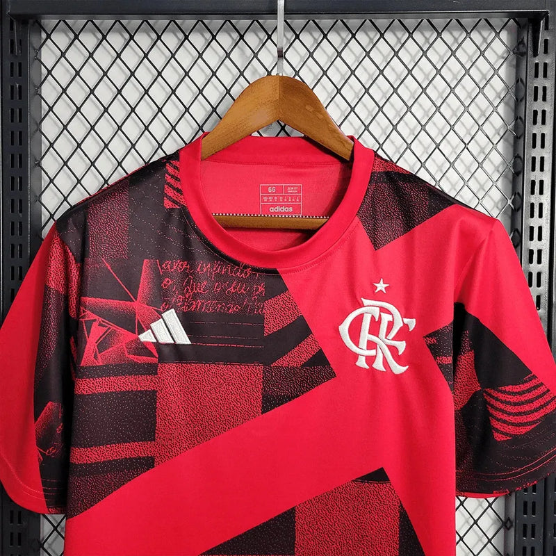 Camisa Flamengo Pré-Jogo 23/24 - Torcedor Masculina - Camisa de Time Oficial - Buyit