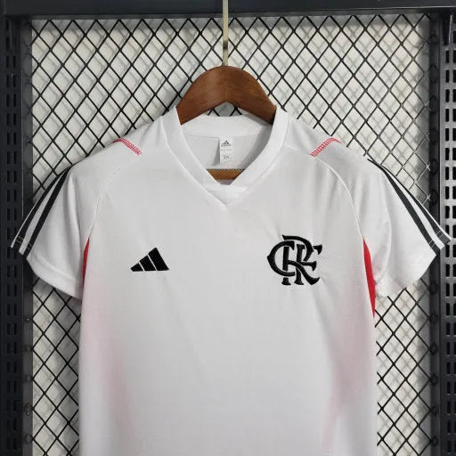 Camisa Flamengo Treino 23/24 - Torcedor Infantil Branca - Camisa de Time Oficial - Buyit