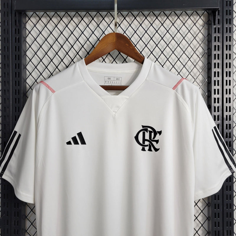 Camisa Flamengo Treino 23/24 - Torcedor Masculina Branca - Camisa de Time Oficial - Buyit