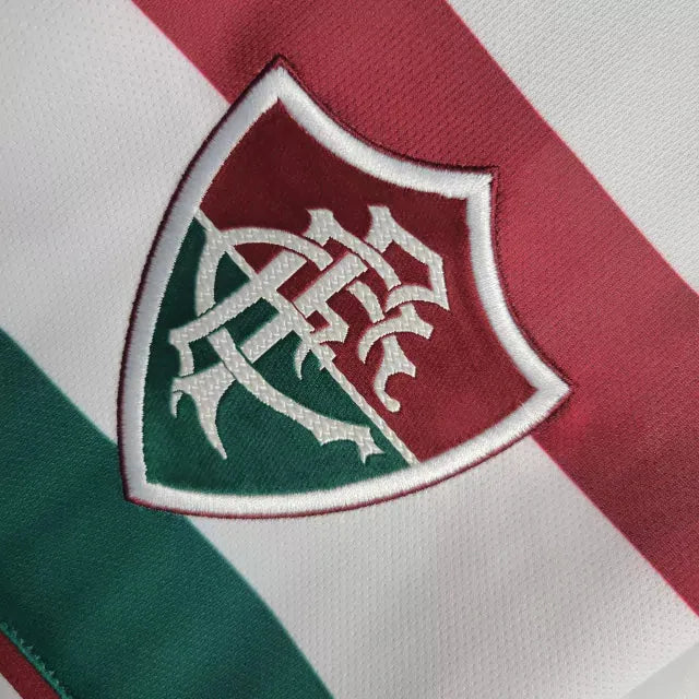 Camisa Fluminense Away 23/24 - Torcedor Masculina Branca + Patches Libertadores - Camisa de Time Oficial - Buyit