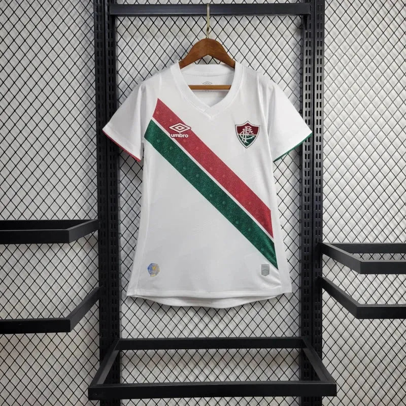 Camisa Fluminense Away 24/25 - Torcedor Feminina Branca - Camisa de Time Oficial - Buyit