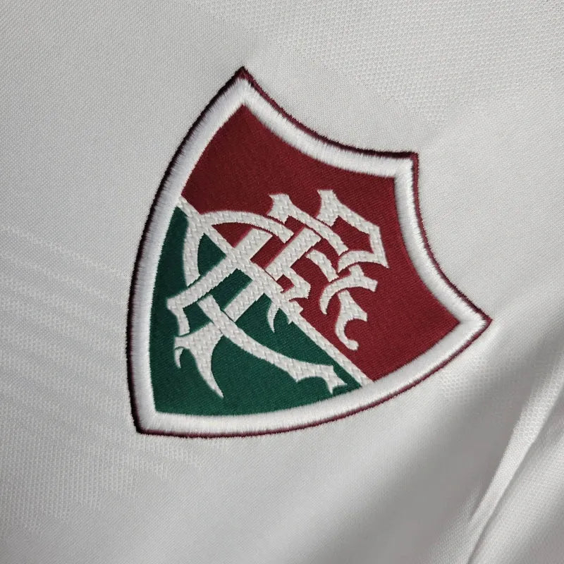 Camisa Fluminense Away 24/25 - Torcedor Masculina Branca + Patches Libertadores + Patrocínios - Camisa de Time Oficial - Buyit