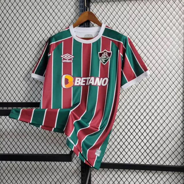 Camisa Fluminense Home 23/24 - Torcedor Masculina + Patches Libertadores - Camisa de Time Oficial - Buyit