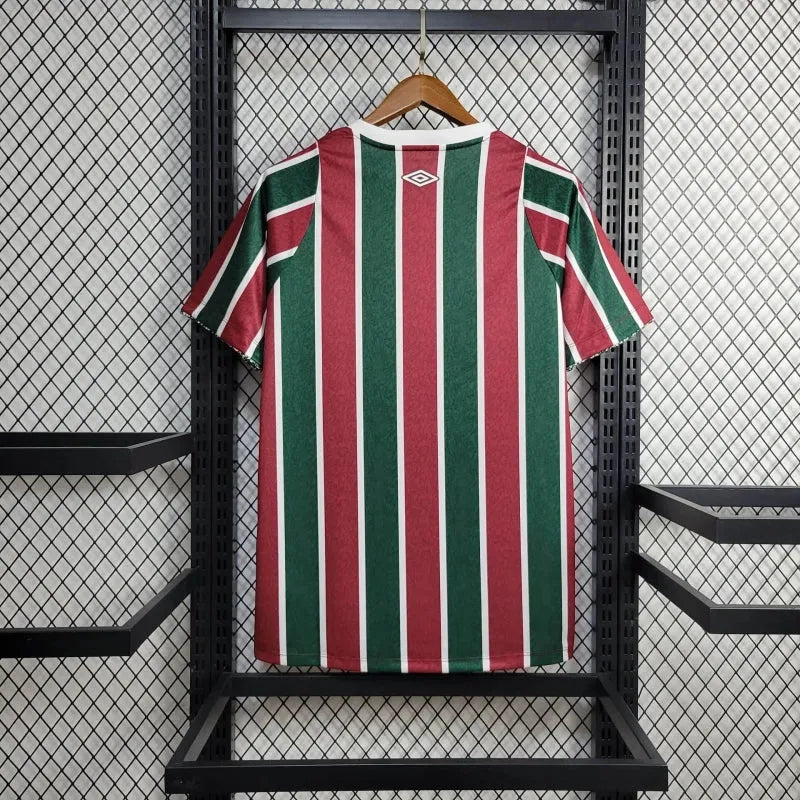 Camisa Fluminense Home 24/25 - Torcedor Masculina + Patches Libertadores + Patrocínio - Camisa de Time Oficial - Buyit