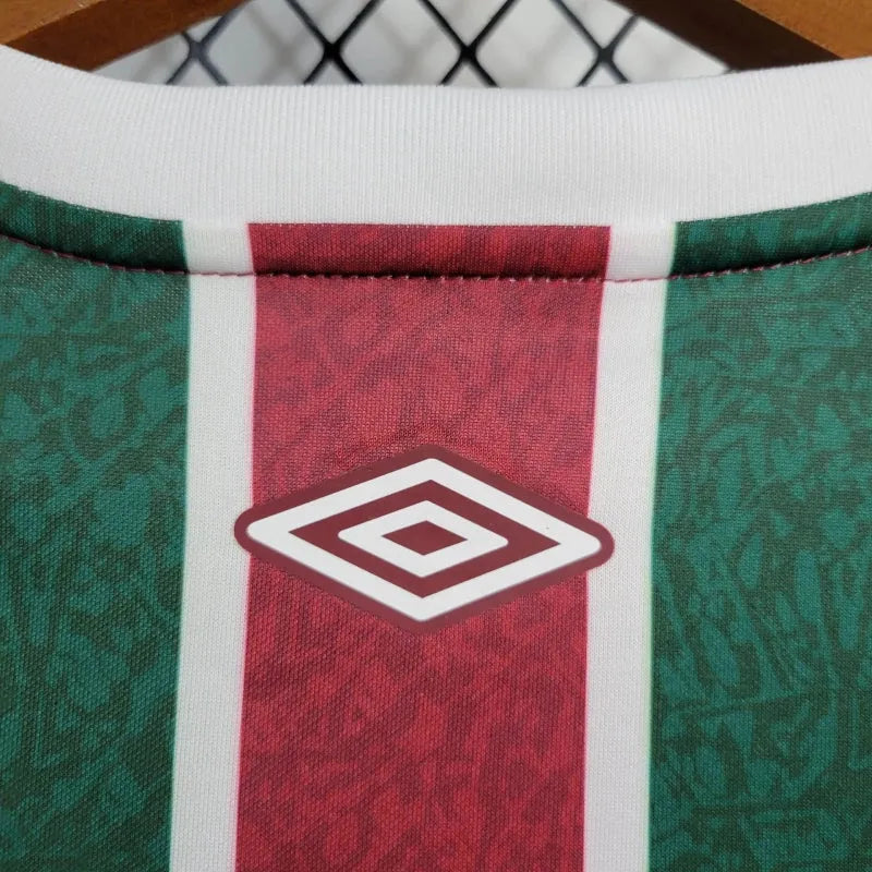 Camisa Fluminense Home 24/25 - Torcedor Masculina + Patches Libertadores + Patrocínio - Camisa de Time Oficial - Buyit