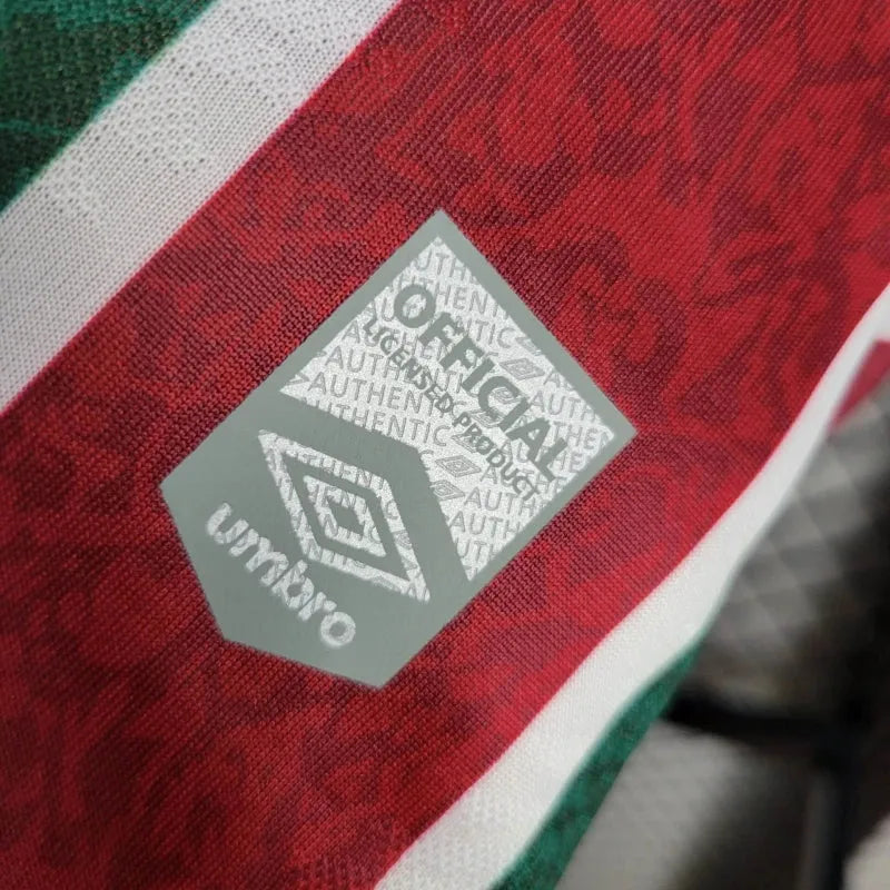 Camisa Fluminense Home 24/25 - Torcedor Masculina + Patches Libertadores + Patrocínio - Camisa de Time Oficial - Buyit