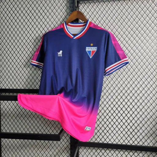 Camisa Fortaleza 23/24 - Torcedor Masculina Roxo e Rosa - Camisa de Time Oficial - Buyit