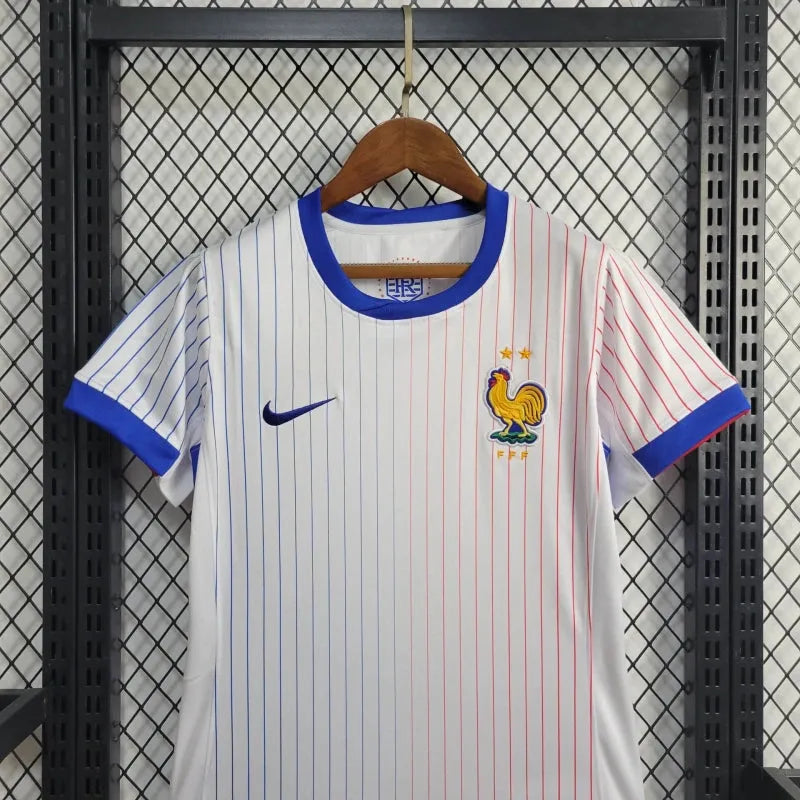 Camisa França Away 24/25 - Torcedor Feminina Branca - Camisa de Time Oficial - Buyit