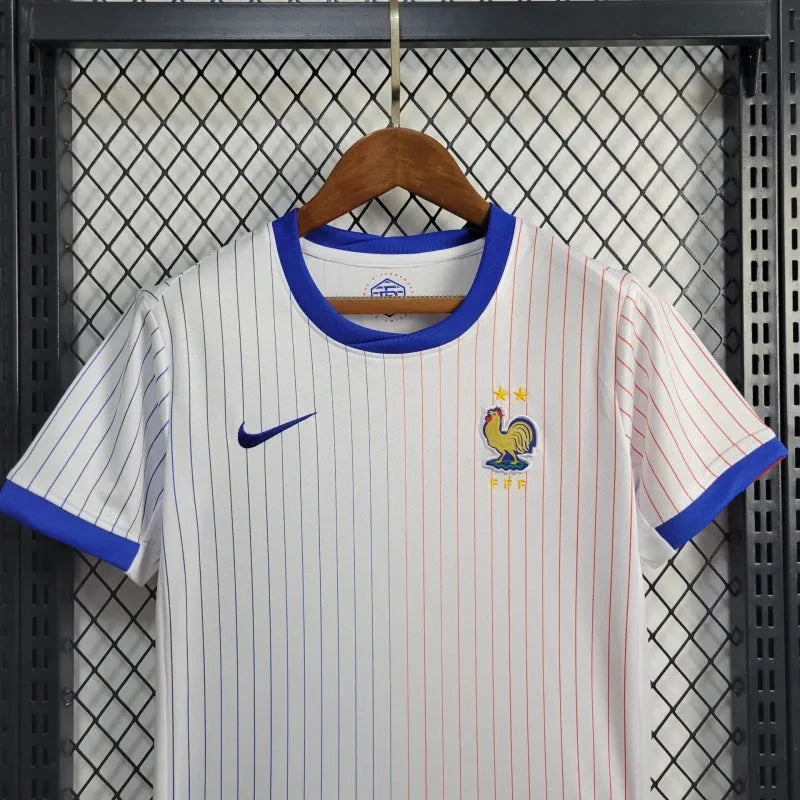 Camisa França Away 24/25 - Torcedor Infantil Branca - Camisa de Time Oficial - Buyit